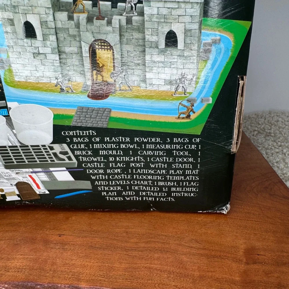 4M Brick N Build Medieval Castle Building Kit DIY Plaster Brick Mold Knights DIY